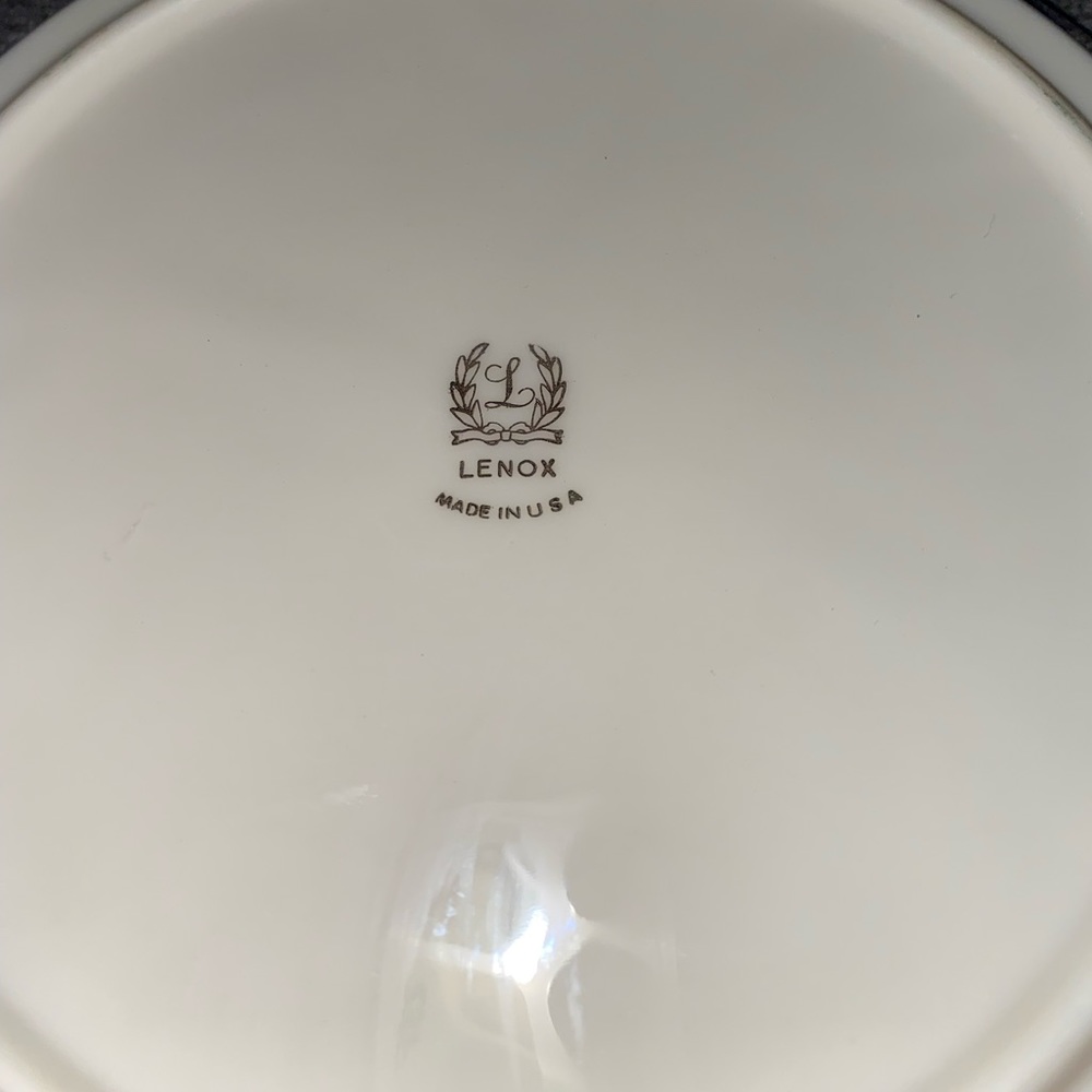 Vintage Lenox Seville Ivory with Platinum Wine Bottle Coaster Made in USA - Picture 4 of 5